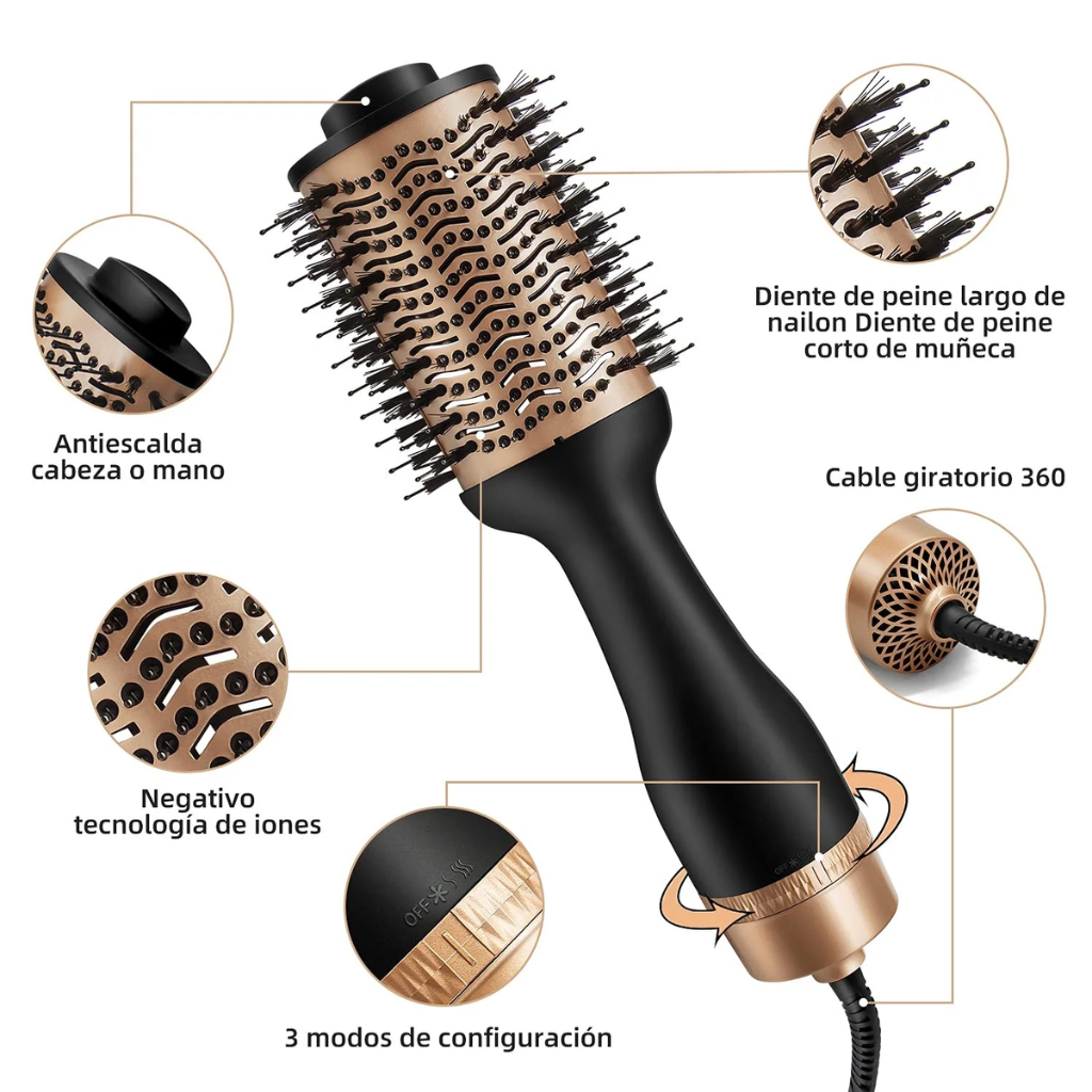 3-in-1 Keratin Hair Dryer Brush | Professional Volume, Smoothness, and Shine