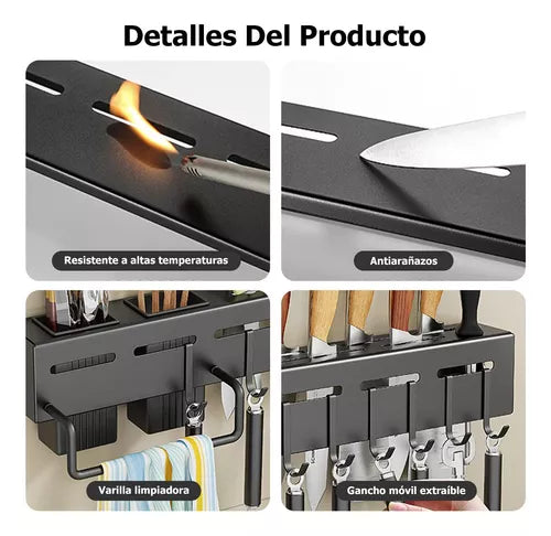 Organizador de Utensilios de Cocina de Pared 60cm