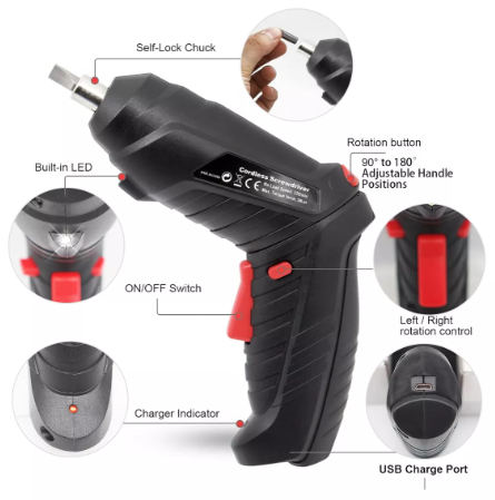 Rechargeable Electric Screwdriver | Portable, Powerful, and Multifunctional