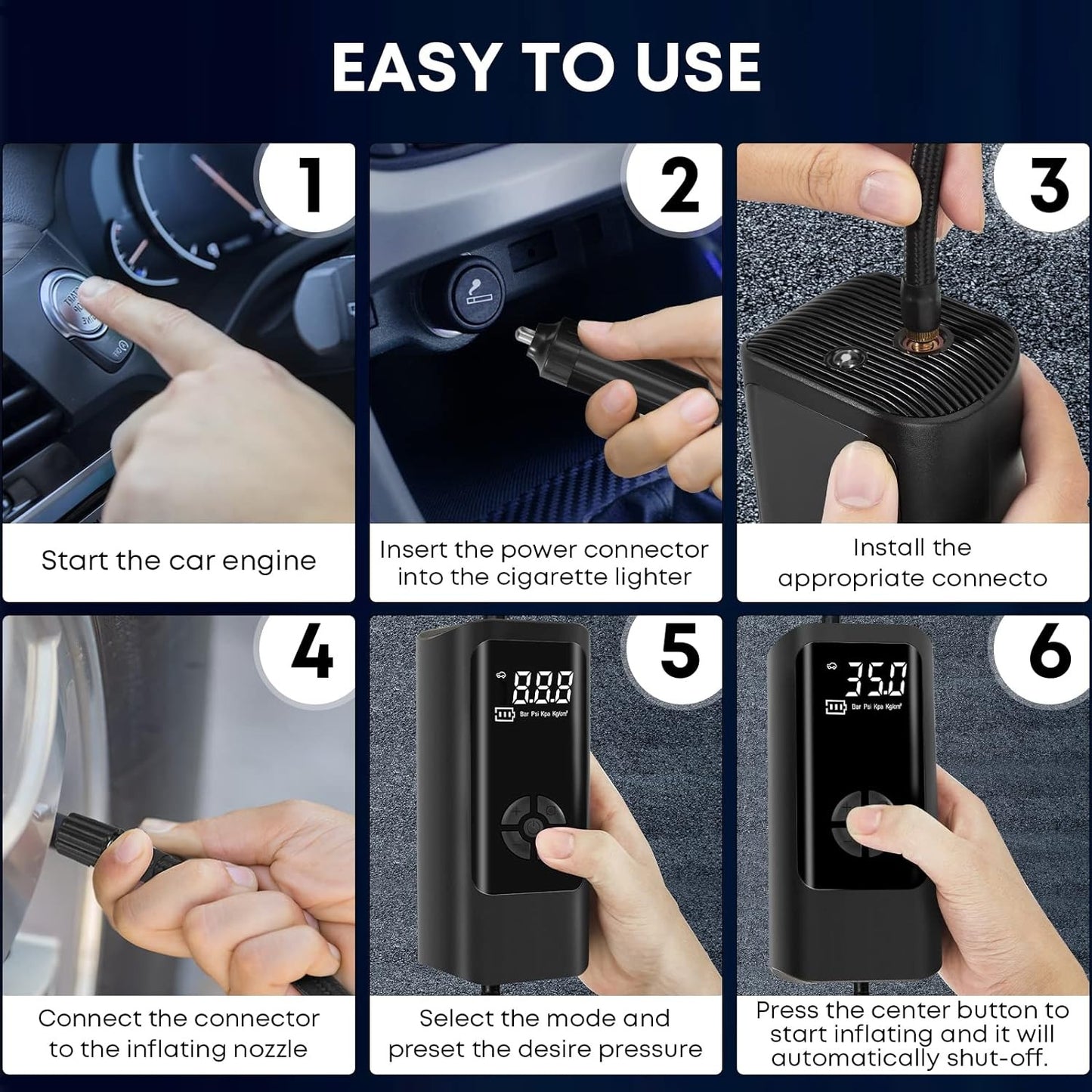 Compresor de Aire Portátil TripRelax 150 PSI