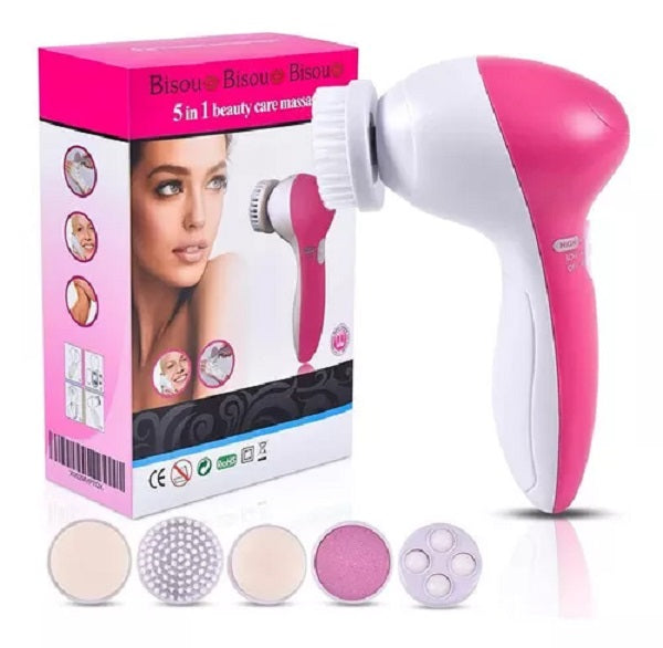 Cepillo Limpiador Facial 5 en 1 Univex – Masajeador y Exfoliante a Pila