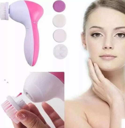 Cepillo Limpiador Facial 5 en 1 Univex – Masajeador y Exfoliante a Pila