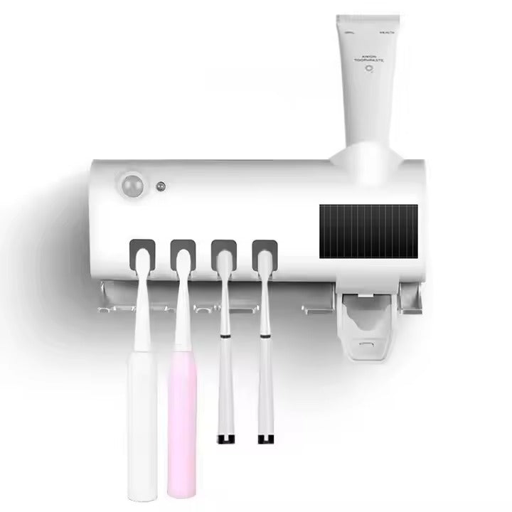 Dispensador de Crema Dental Automático con Porta Cepillos | Organizador de Baño Moderno