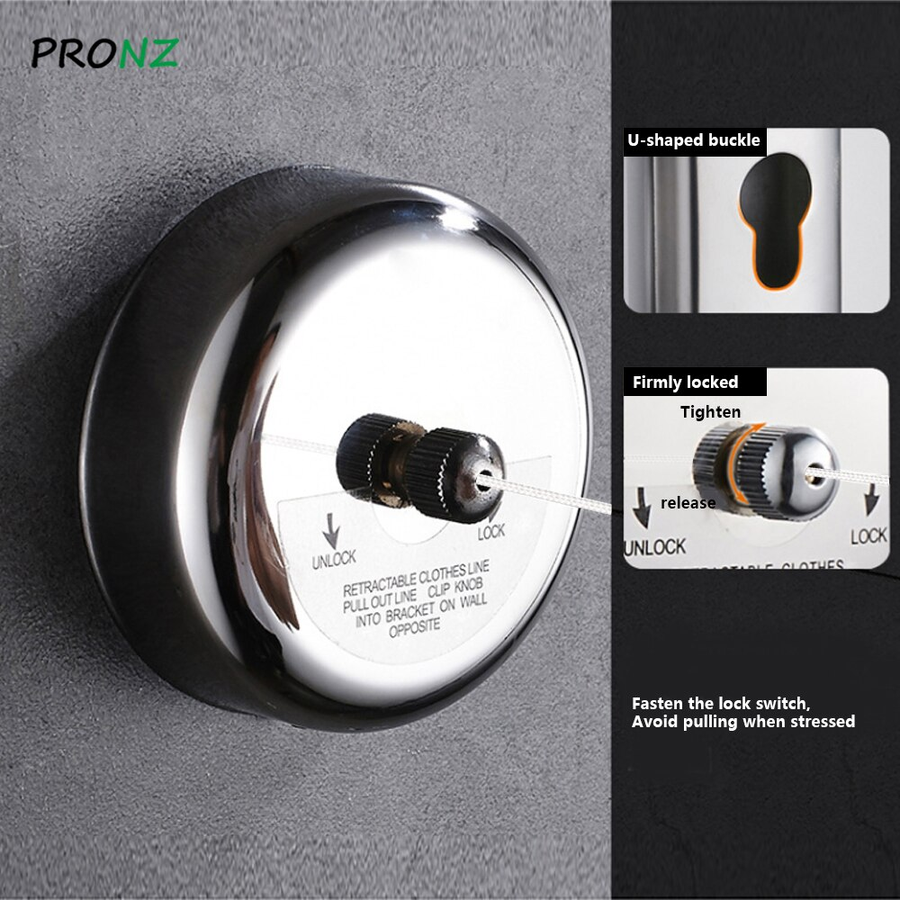 Tendedero Retráctil de Acero Inoxidable | Ahorra Espacio y Soporta hasta 10 kg