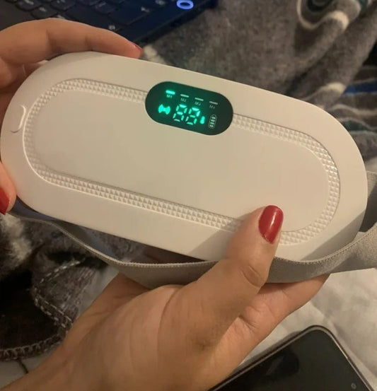 Cinturón Térmico para Cólicos con Masaje y Pantalla Digital – USB, 3 Niveles de Calor
